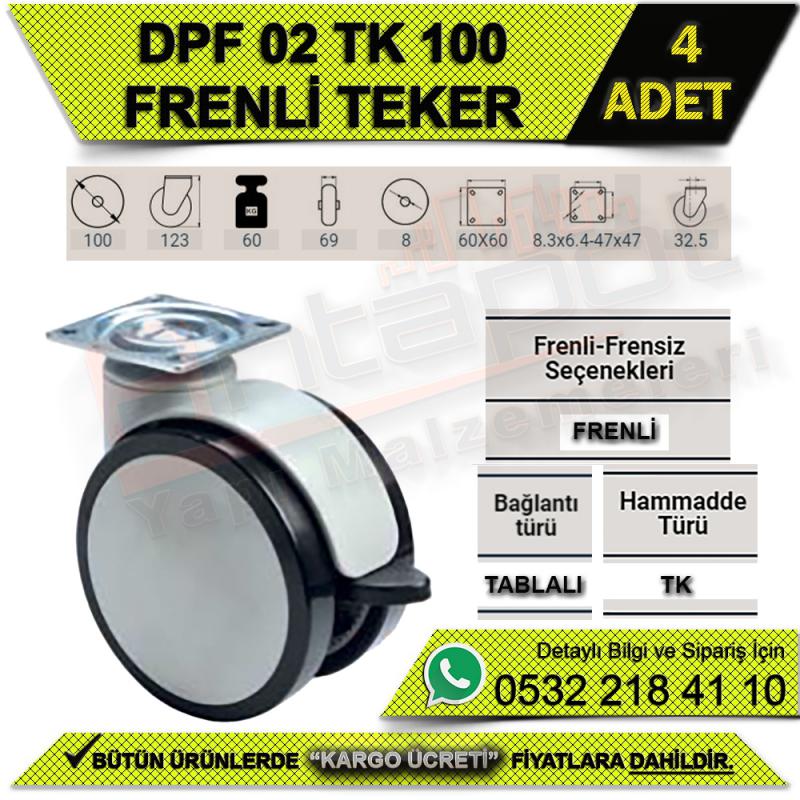 DPF 02 TK 100 TABLALI FRENLİ TEKER (4 ADET)